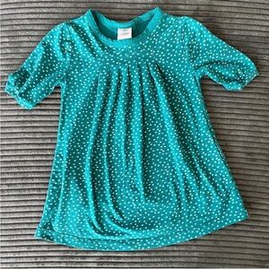 Tucker + Tate | Pin-tucked Swing dress w/short sleeves Green Polkadot | 12M